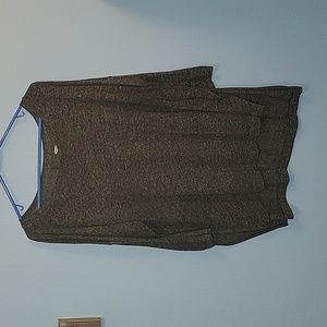 Old Navy gray/black tunic 3/4 sleeve blouse